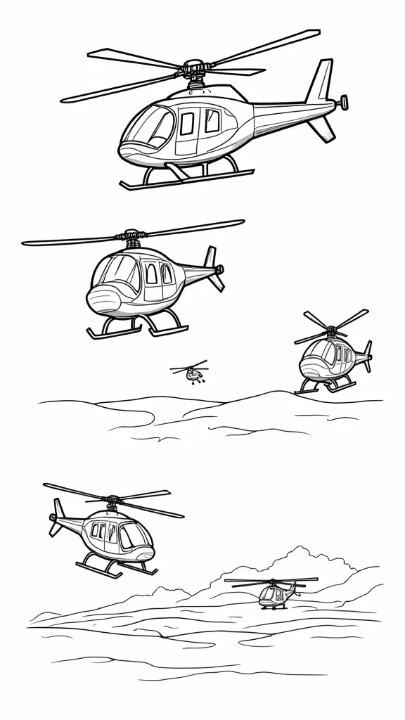 helicopter printable coloring pages